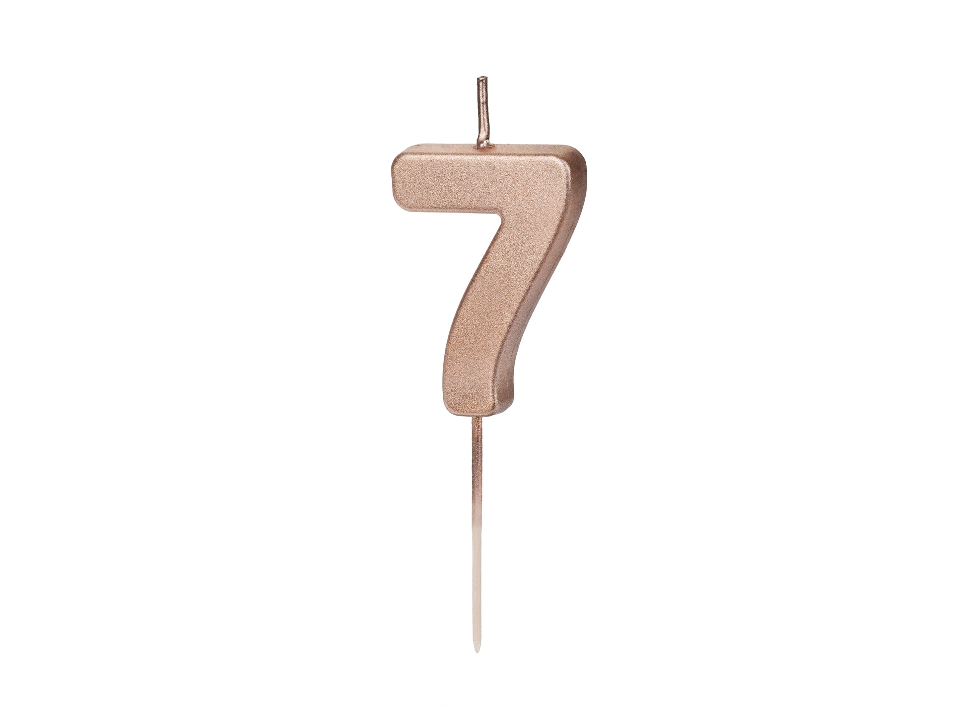 Geburtstagskerze Nummer 7, Roségold, 4,5 cm - Feuerwerk & Pyrotechnik