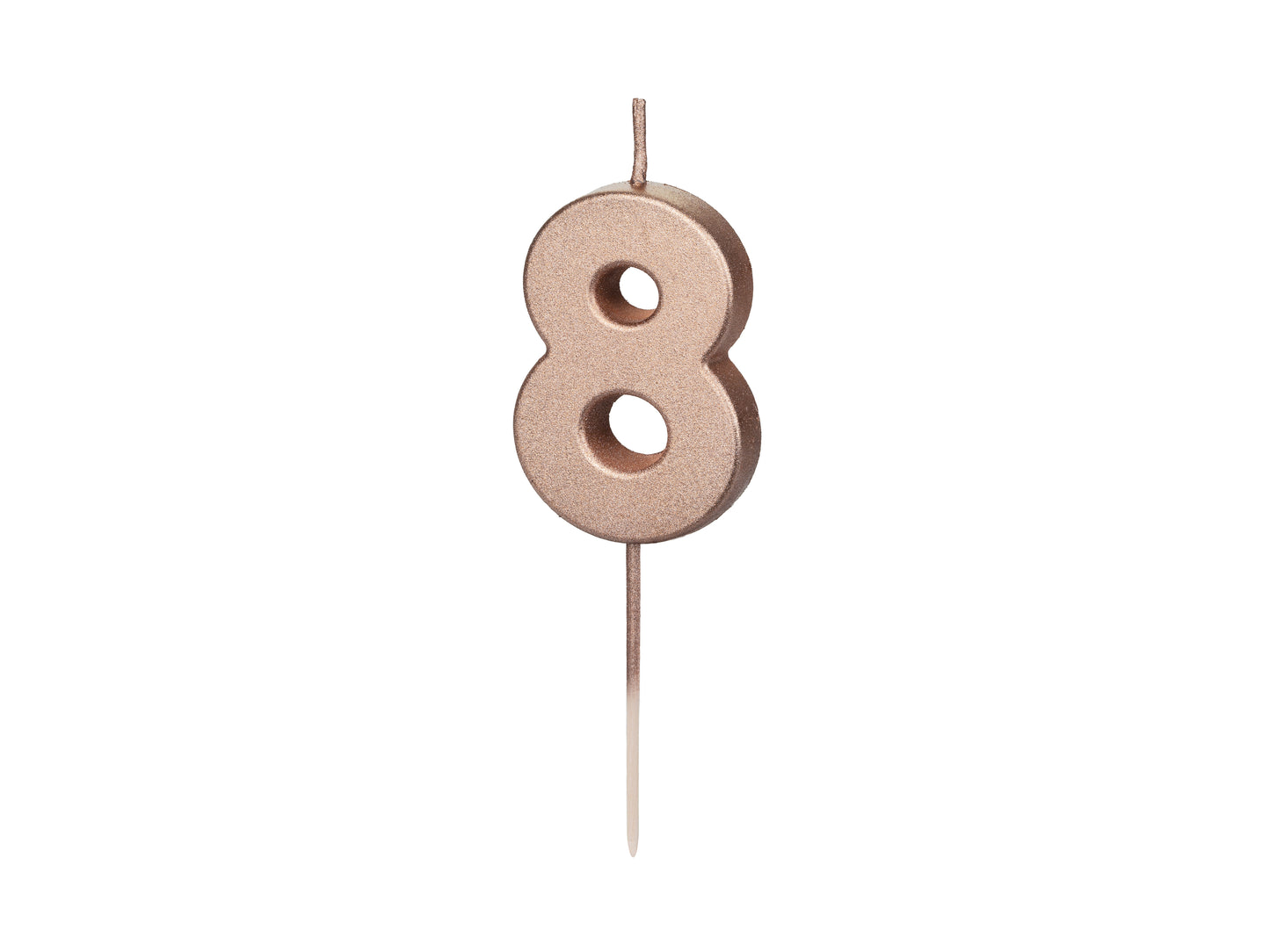 Geburtstagskerze Nummer 8, Roségold, 4,5 cm - Feuerwerk & Pyrotechnik