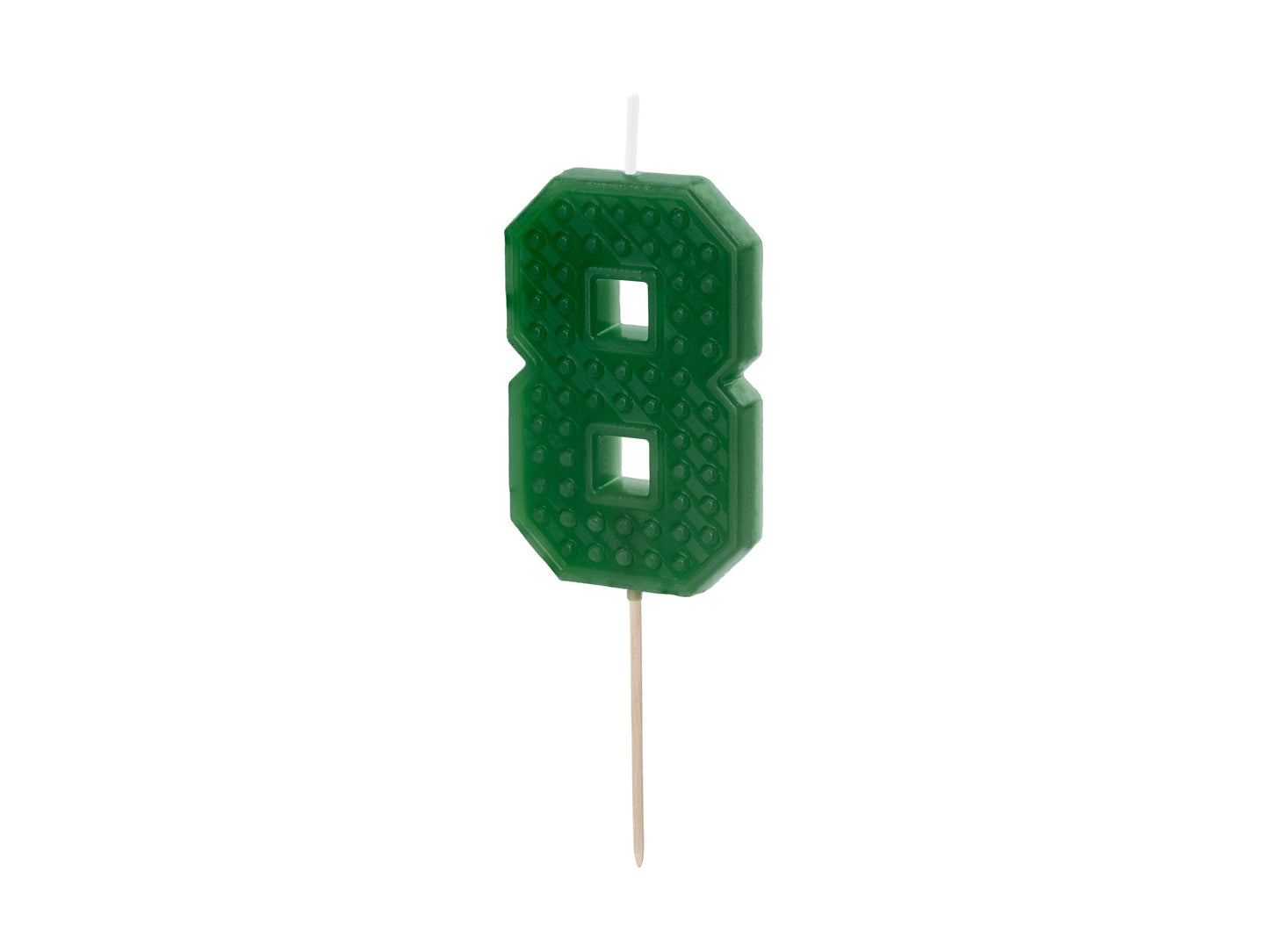 Geburtstagskerze Ziffer 8, 6 cm, Grün