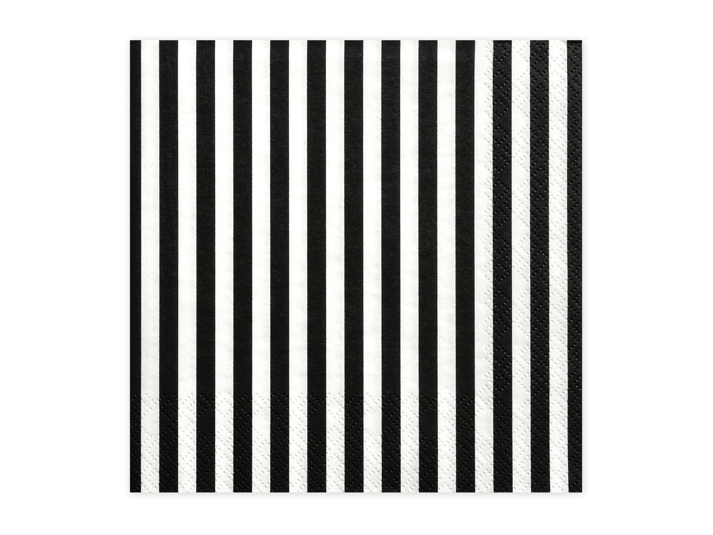 Gestreifte Servietten, schwarz, 33 x 33cm