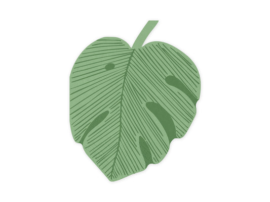Servietten Monstera-Blatt, 29.1x36 cm, grün