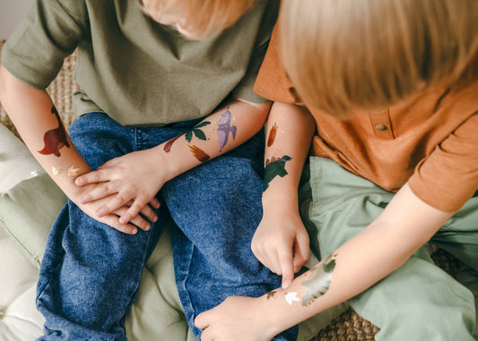 Abwaschbare Tattoos Dinosaurier, Mix