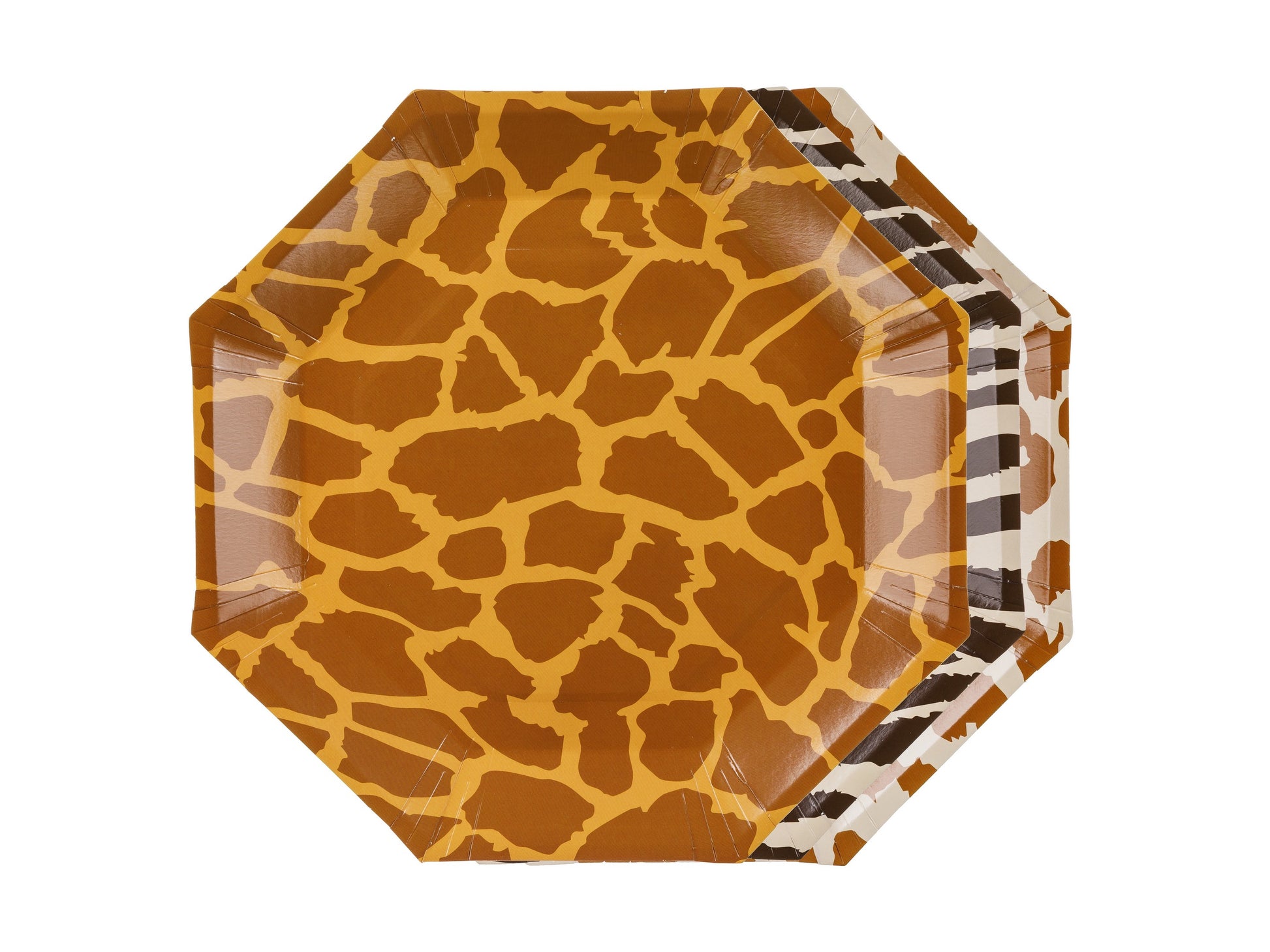 Safari-Teller mit Tiermuster, 23 cm, Mix