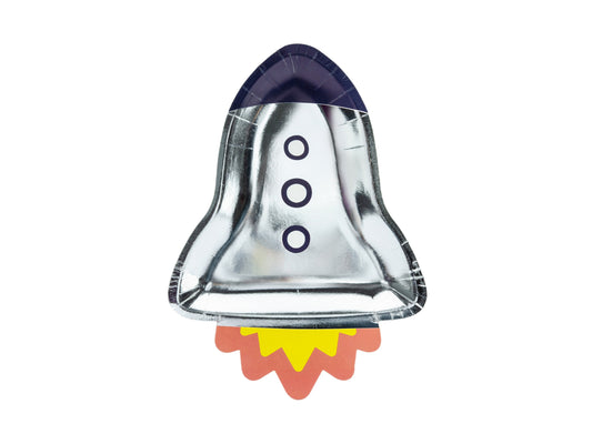 Teller Kosmos - Rakete, 21,5x29,5cm.