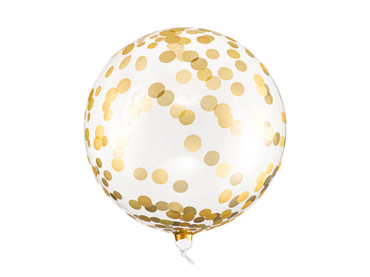 Ballon Kugel 40 cm Gepunktet, Gold