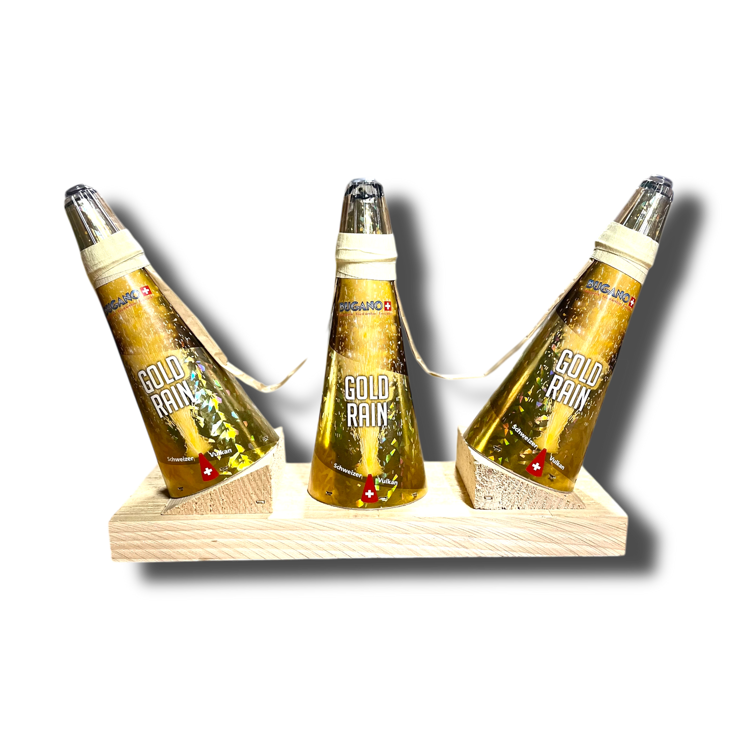 Gold Rain 3er Vulkanfächer - Feuerwerk & Pyrotechnik