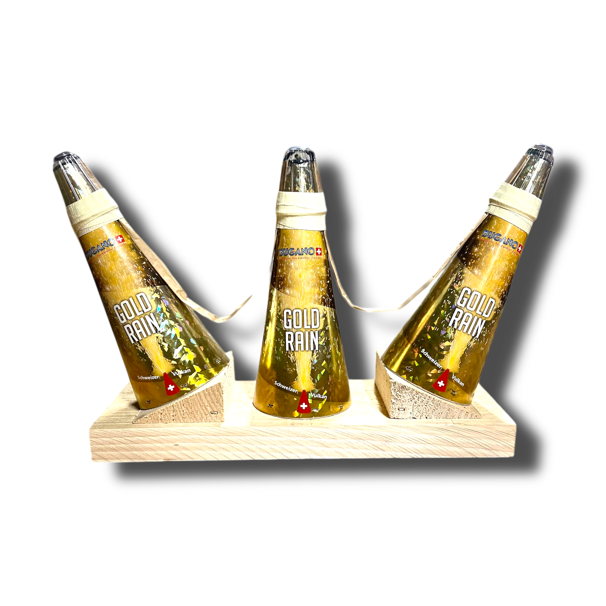 Gold Rain 3er Vulkanfächer - Feuerwerk & Pyrotechnik