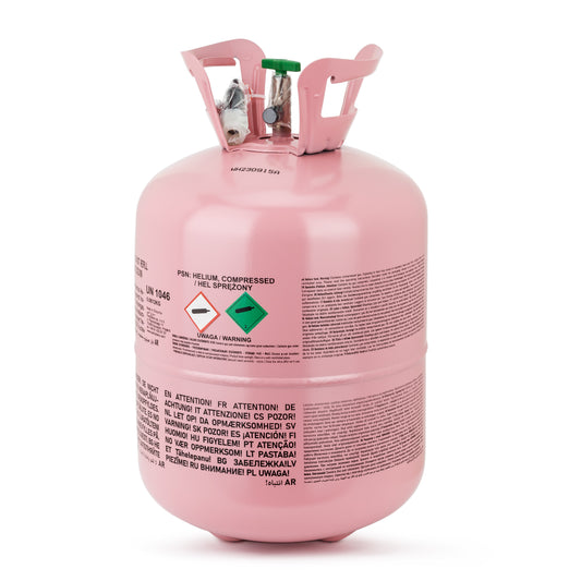 Flasche mit Helium für bis zu 50 Ballons Rosa