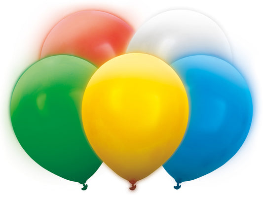 LED-Ballons 30 cm Mixfarben (5er Pack)