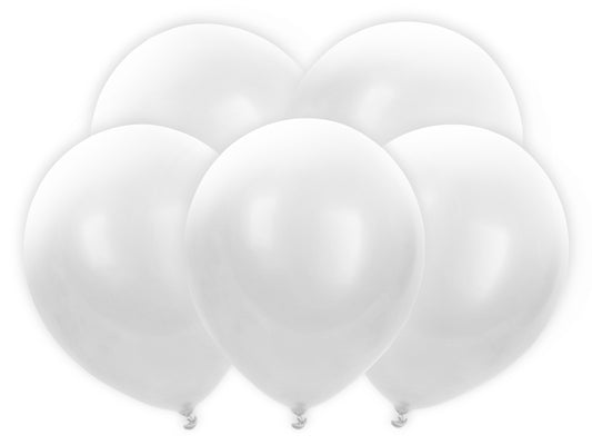 LED-Ballons 30 cm Weiss (5er Pack)