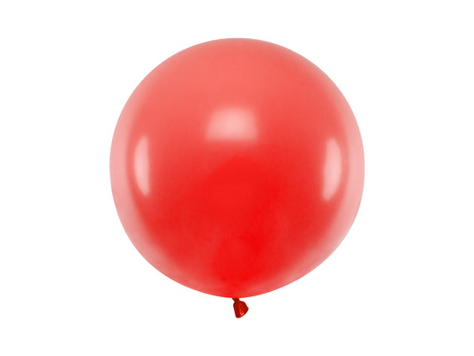 Runder Riesenballon 60 cm Pastel Poppy Red