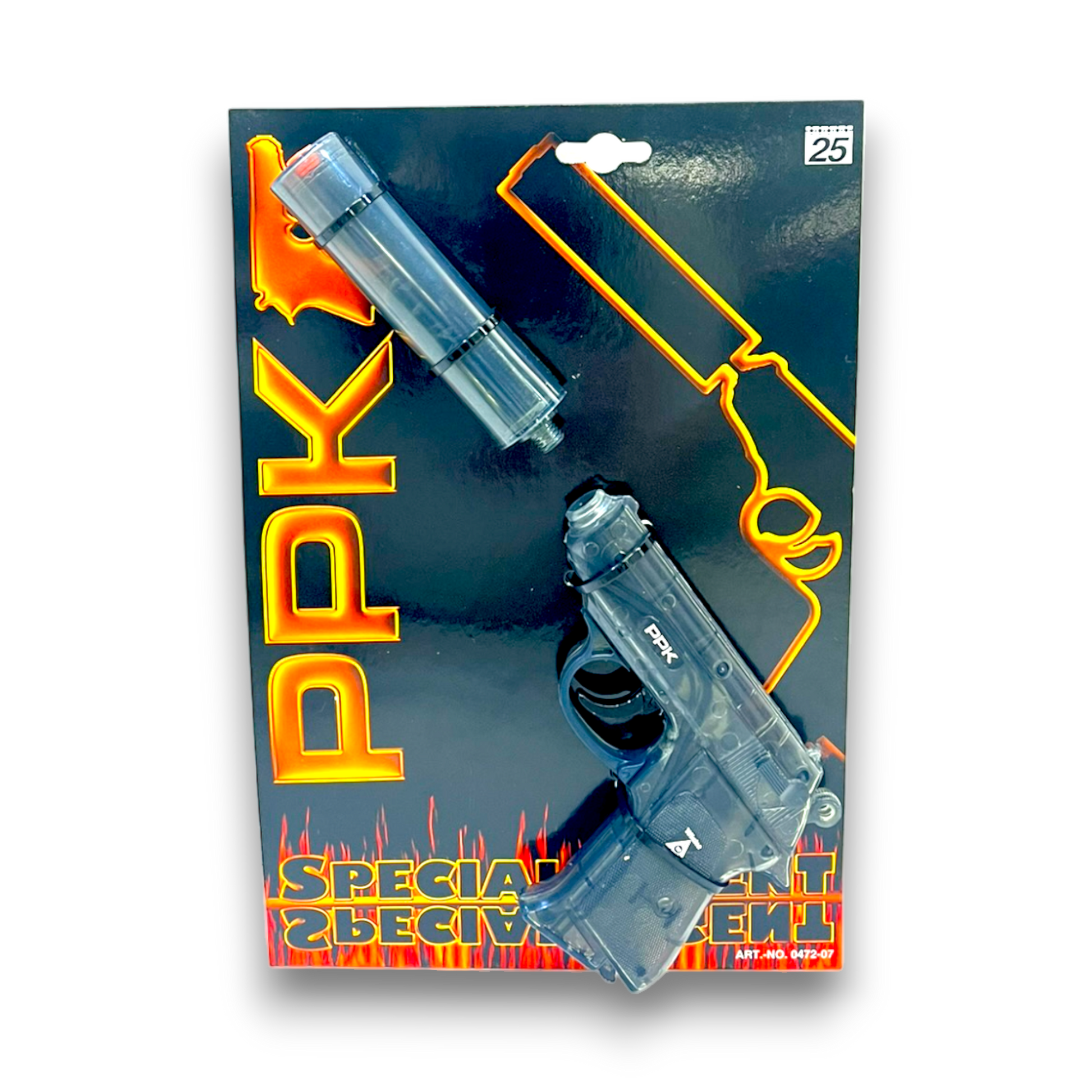 Spielzeugpistole / Chäpsli-Pistole PPK mit Schalldämpfer - Feuerwerk & Pyrotechnik